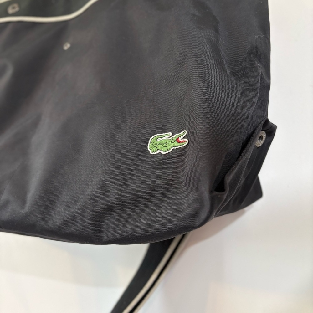 Lacoste Holdall Weekend Bag Midnight Black Travel Carry On Logo Duffle Work - Picture 2 of 8